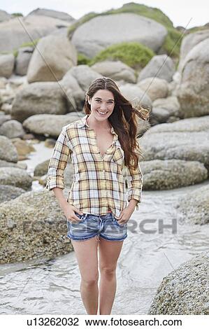 Woman on beach View Large Photo Image Stock Image - Woman on beach. Fotosearch
