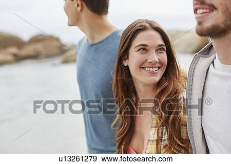 Stock Photo - Woman with brown hair. Fotosearch