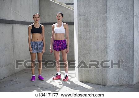 Stock Photo - Women in sports wear. Fotosearch