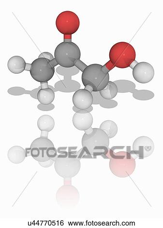 Stock Photograph - Acetol (hydroxyacetone) organic compound molecule. Fotosearch