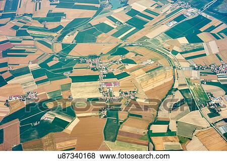 Aerial view of rural fields near Milan, Italy View Large Photo Image Stock Photo - Aerial view of rural fields near Milan, Italy. Fotosearch
