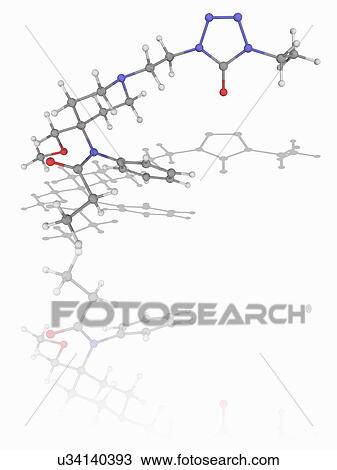 Stock Image - Alfentanil drug molecule. Fotosearch