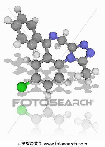 Stock Photo - Alprazolam drug molecule. Fotosearch