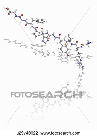 Stock Image - Angiotensin hormone molecule. Fotosearch