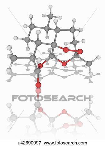 Stock Photo - Artemisinin drug molecule. Fotosearch