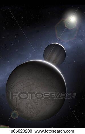 Stock Photo - Artwork of Jovian Moon Europa. Fotosearch