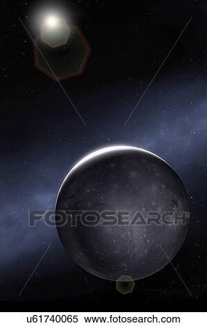 Stock Photography - Artwork of Jovian Moon Ganymede. Fotosearch