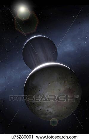 Stock Image - Artwork of Jovian Moon Io. Fotosearch