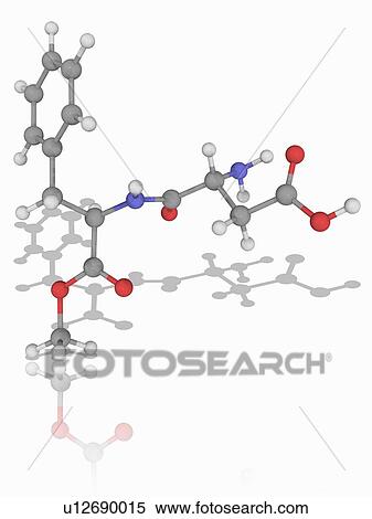 Stock Photography - Aspartame organic compound molecule. Fotosearch