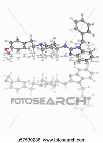 Stock Photo - Astemizole drug molecule. Fotosearch