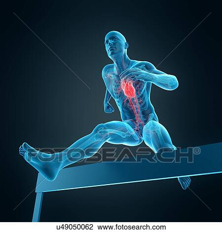 Athlete hurdling over hurdle, illustration View Large Photo Image Stock Image - Athlete hurdling over hurdle, illustration. Fotosearch