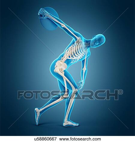 Athlete throwing discus, illustration View Large Photo Image Stock Photo - Athlete throwing discus, illustration. Fotosearch
