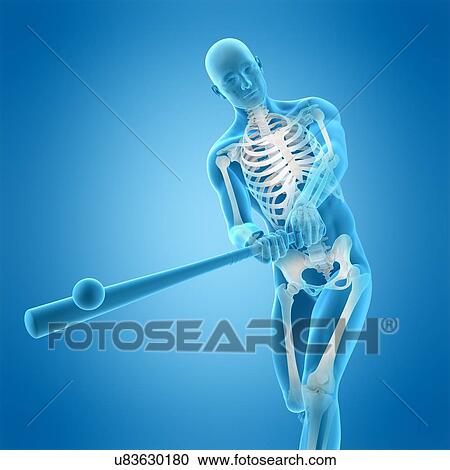 Stock Image - Baseball player, illustration. Fotosearch