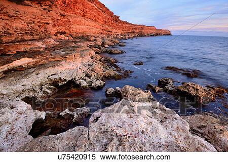 Stock Photography - Beach cliffs at Kazachia Bay near Sevastopol, Crimea, Ukraine. Fotosearch