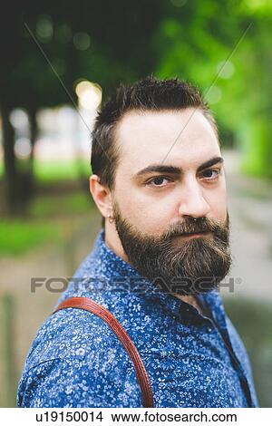 Bearded young man View Large Photo Image Picture - Bearded young man. Fotosearch