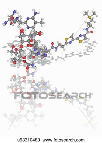Stock Image - Bleomycin drug molecule. Fotosearch