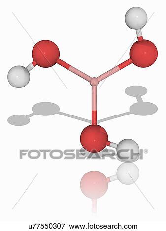 Stock Photo - Boric acid chemical compound molecule. Fotosearch