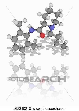 Stock Photo - Bupivacaine drug molecule. Fotosearch