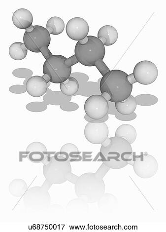 Stock Photo - Butane organic compound molecule. Fotosearch
