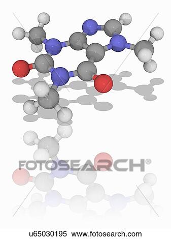 Stock Photography - Caffeine drug molecule. Fotosearch