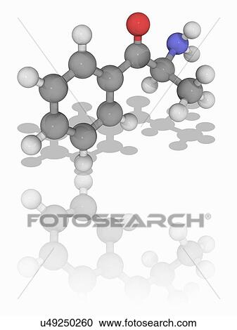 Stock Image - Cathinone drug molecule. Fotosearch