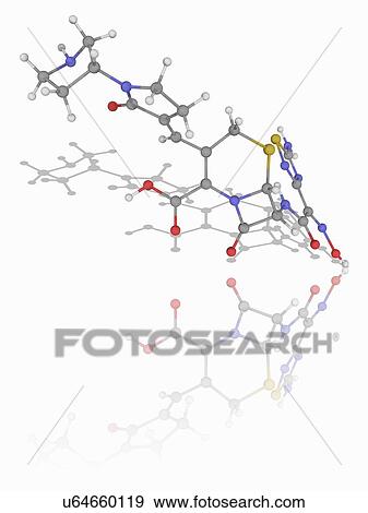 Stock Photo - Ceftobiprole drug molecule. Fotosearch