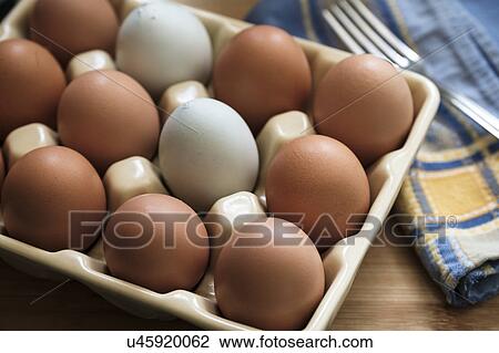 Chicken eggs in carton View Large Photo Image Stock Image - Chicken eggs in carton. Fotosearch