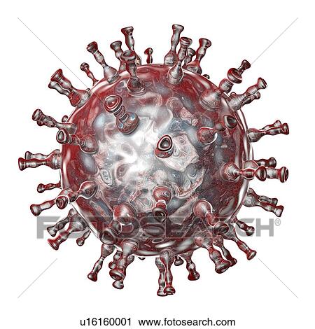 Stock Image - Chickenpox virus, illustration. Fotosearch