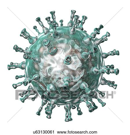 Stock Image - Chickenpox virus, illustration. Fotosearch