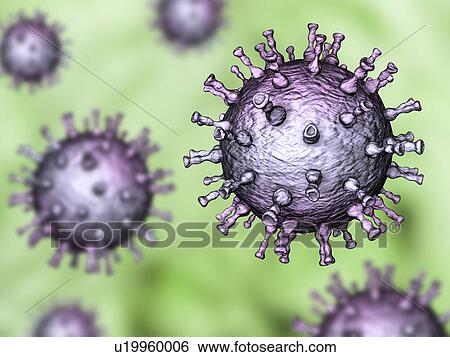 Stock Photograph - Chickenpox virus, illustration. Fotosearch