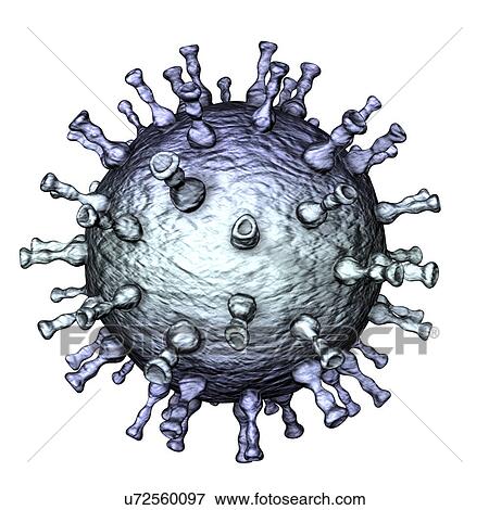 Stock Photo - Chickenpox virus particles, illustration. Fotosearch