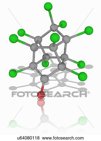 Chlordecone (kepone) organic compound molecule View Large Photo Image Stock Photo - Chlordecone (kepone) organic compound molecule. Fotosearch