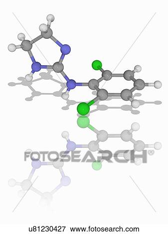Stock Photo - Clonidine drug molecule. Fotosearch