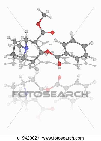 Stock Photo - Cocaine drug molecule. Fotosearch
