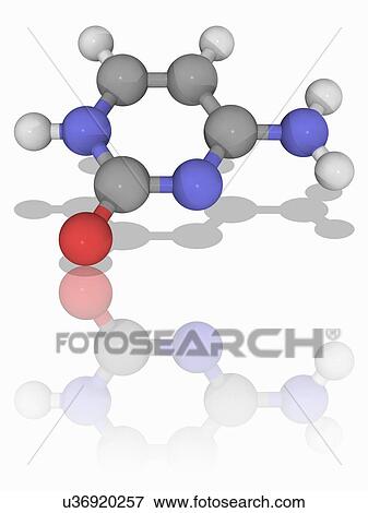Stock Photo - Cytosine organic compound molecule. Fotosearch