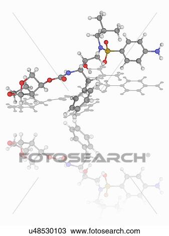 Darunavir drug molecule View Large Photo Image Stock Image - Darunavir drug molecule. Fotosearch
