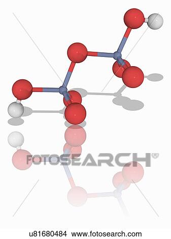 Picture - Dichromic acid chemical compound molecule. Fotosearch