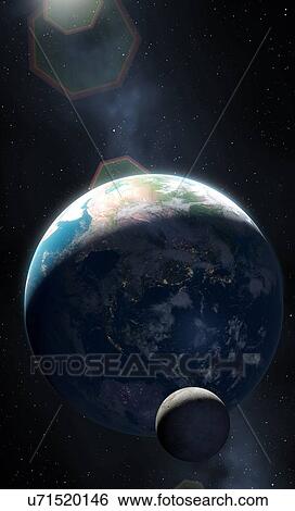 Stock Photograph - Earth at Night - Australasia. Fotosearch