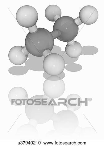 Stock Image - Ethane organic compound molecule. Fotosearch