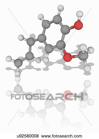Eugenol organic compound molecule View Large Photo Image Stock Photo - Eugenol organic compound molecule. Fotosearch