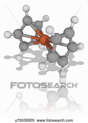 Stock Photography - Ferrocene organometallic compound molecule. Fotosearch