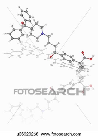 Stock Photo - Fexofenadine drug molecule. Fotosearch