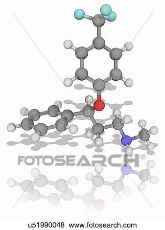 Stock Photo - Fluoxetine drug molecule. Fotosearch
