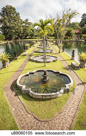 Formal garden and ponds, Amlapura, Bali, Indonesia View Large Photo Image Stock Photography - Formal garden and ponds, Amlapura, Bali, Indonesia. Fotosearch