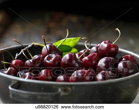 Stock Photograph - Fresh organic fruit, king cherries. Fotosearch