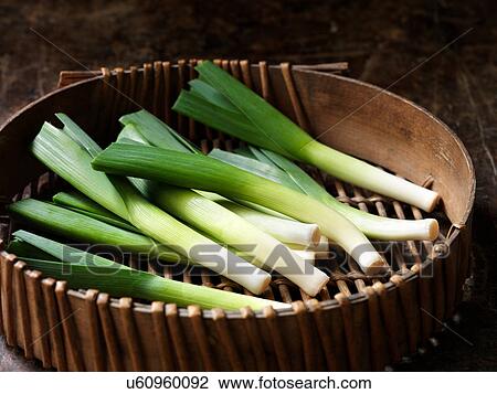 Fresh organic vegetables, baby leeks in wooden steamer View Large Photo Image Stock Image - Fresh organic vegetables, baby leeks in wooden steamer. Fotosearch