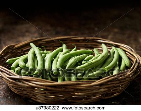 Stock Image - Fresh organic vegetables, boston beans. Fotosearch