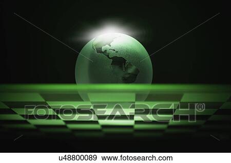 Globe on chess board View Large Photo Image Stock Photo - Globe on chess board. Fotosearch