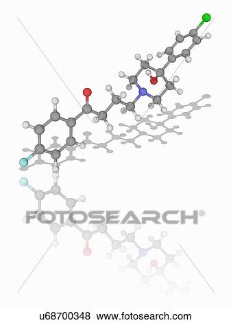 Stock Photo - Haloperidol drug molecule. Fotosearch