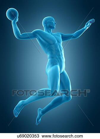 Handball player, illustration View Large Photo Image Stock Image - Handball player, illustration. Fotosearch